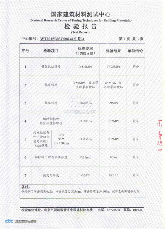 南京曼卡特植筋膠各項指標均超越國家標準要求