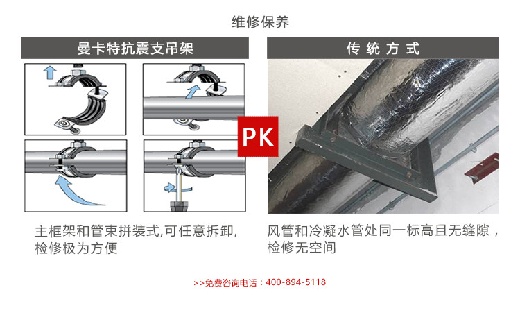 曼卡特抗震支架維修保養更高效！