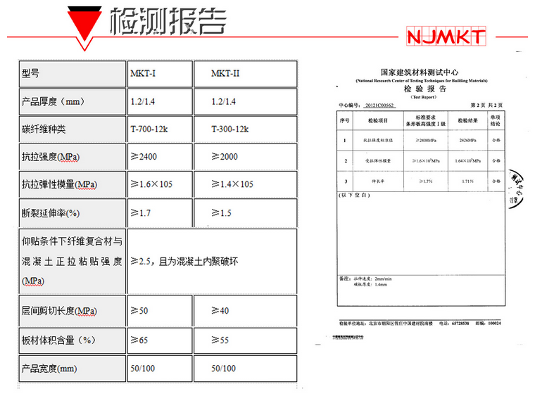 曼卡特碳纖維板檢測報告